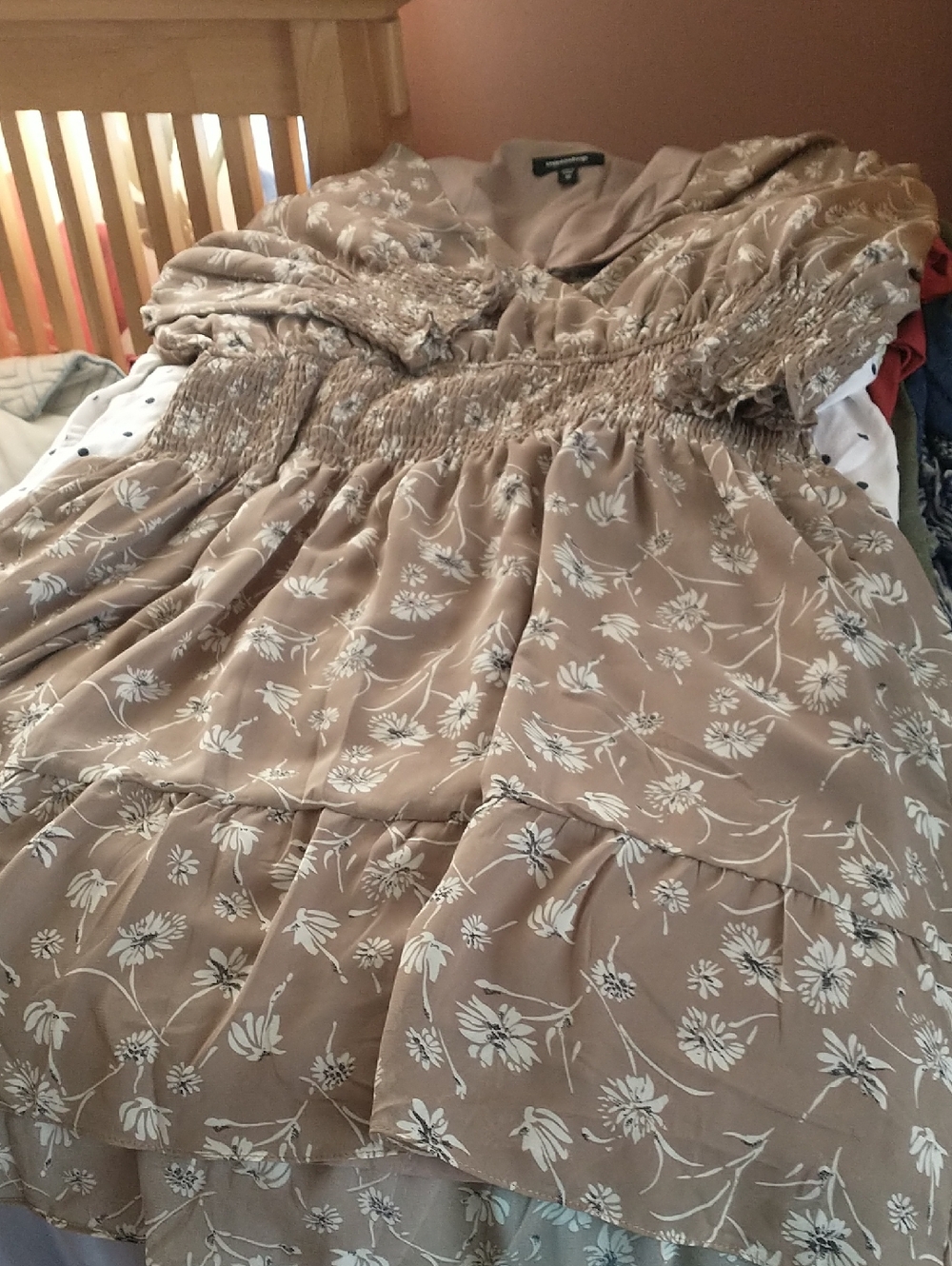 Smocked Waist Floral Dress